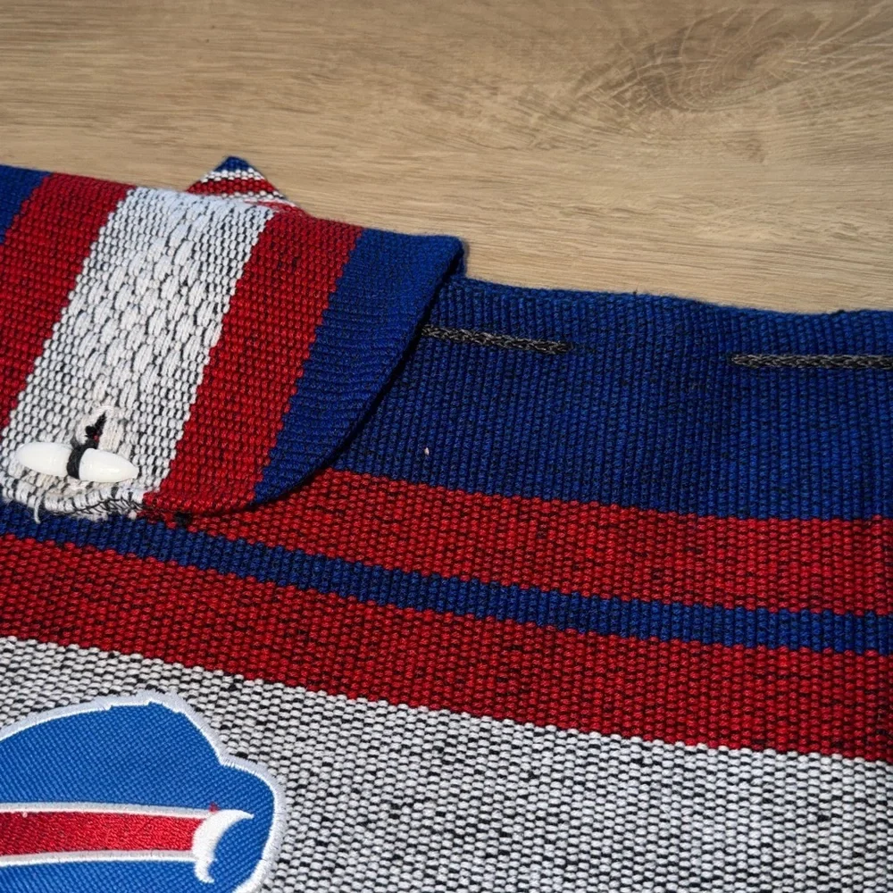Buffalo Bills red and blue striped drawstring cinch sack backpack w/ team logo